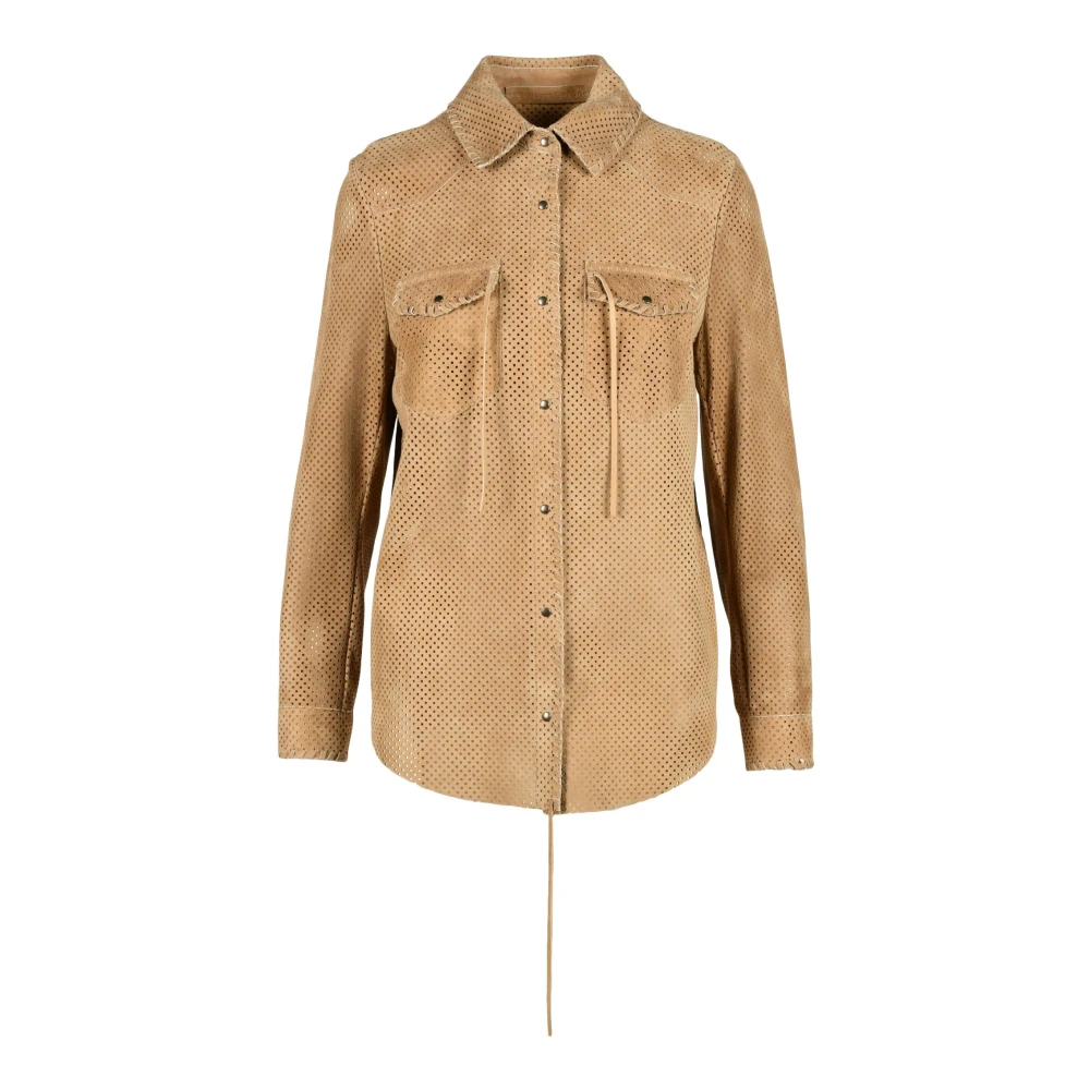 Salvatore Santoro Leren bovenkleding jas Brown Dames