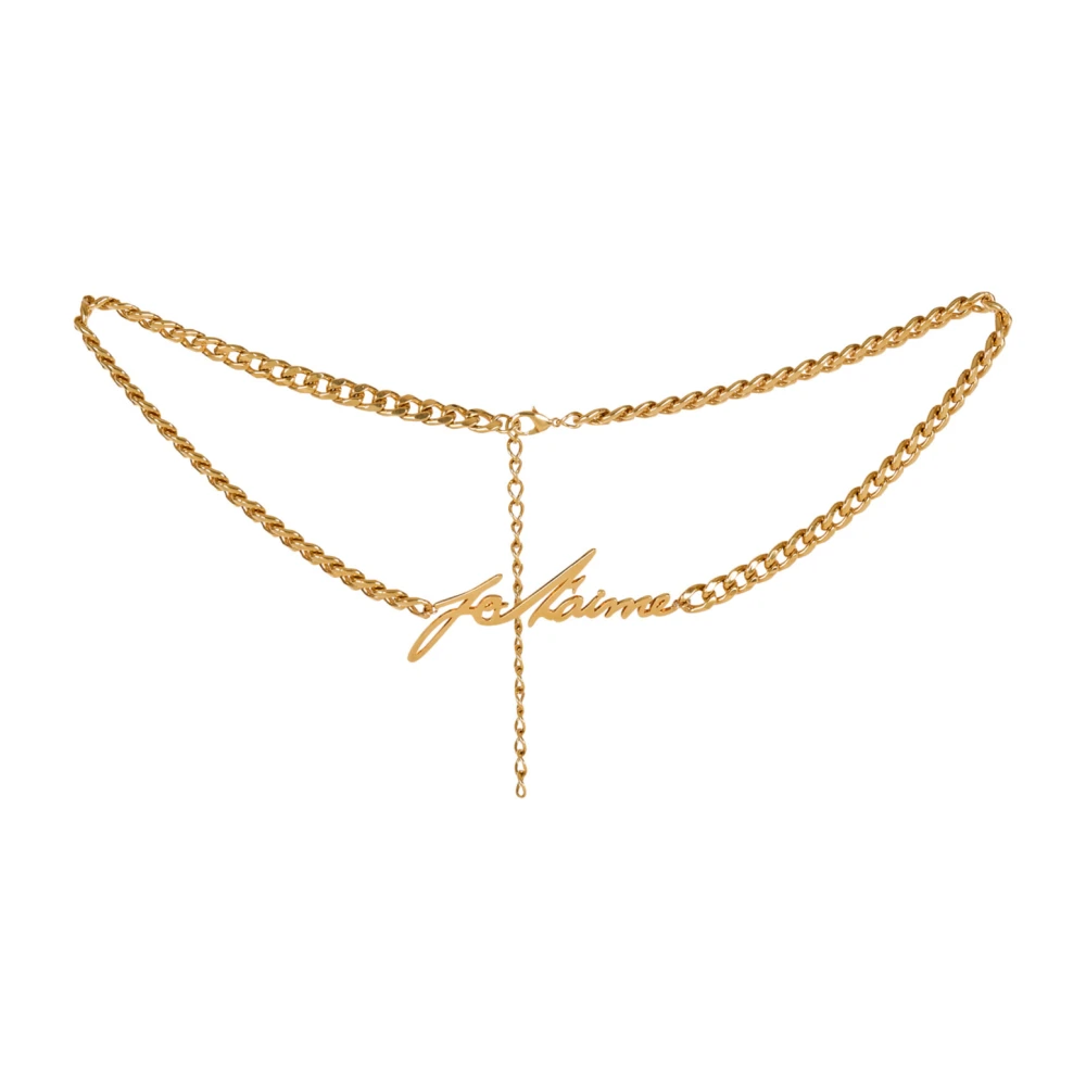 Balmain 'Je t'aime' messing ketting riem Yellow Dames