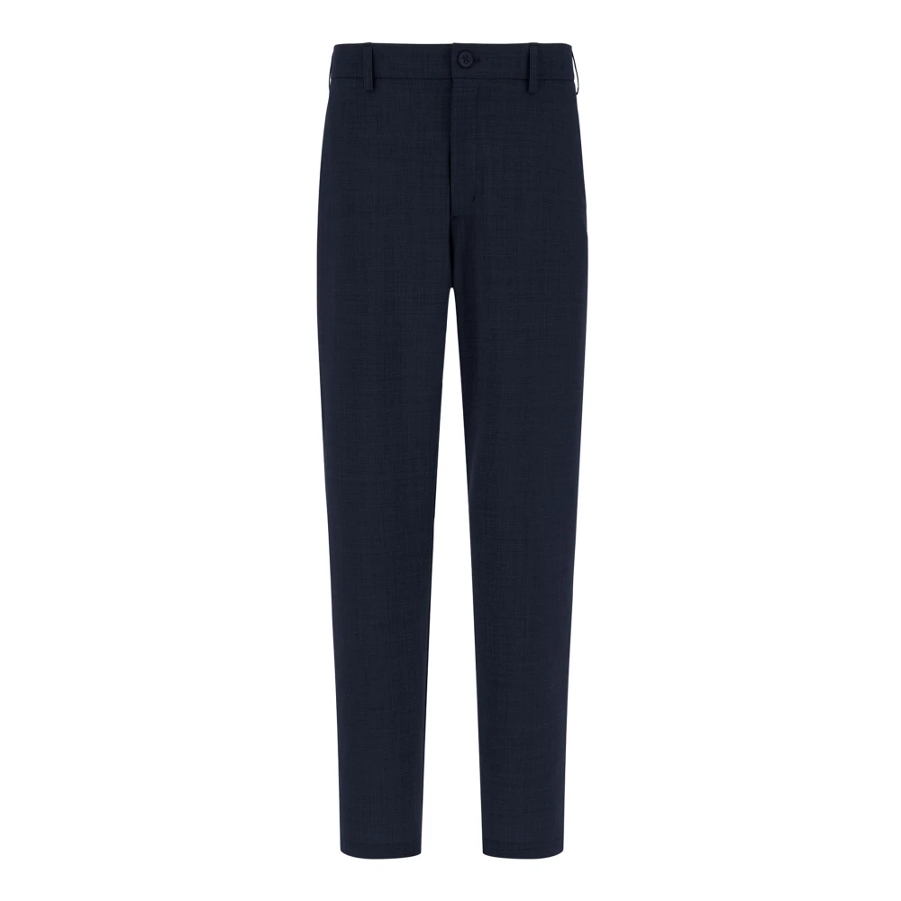 Herno Blauwe Broek met Elastische Taille Blue Heren