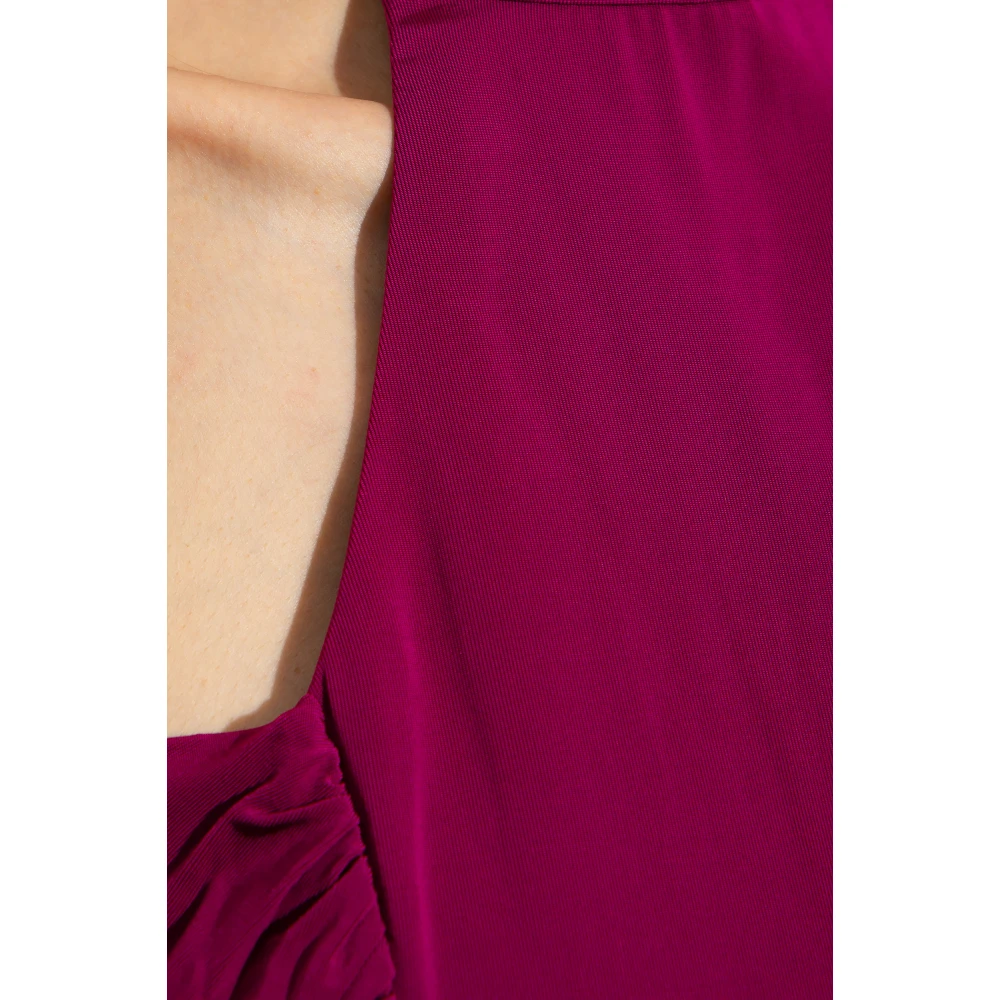 Versace Jeans Couture Jurk met ontblote schouders Purple Dames