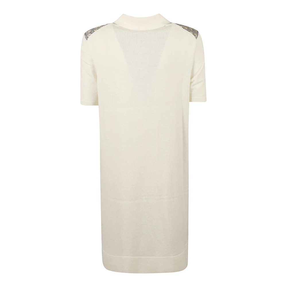 TORY BURCH Zijden Polo Jurk Beige Dames