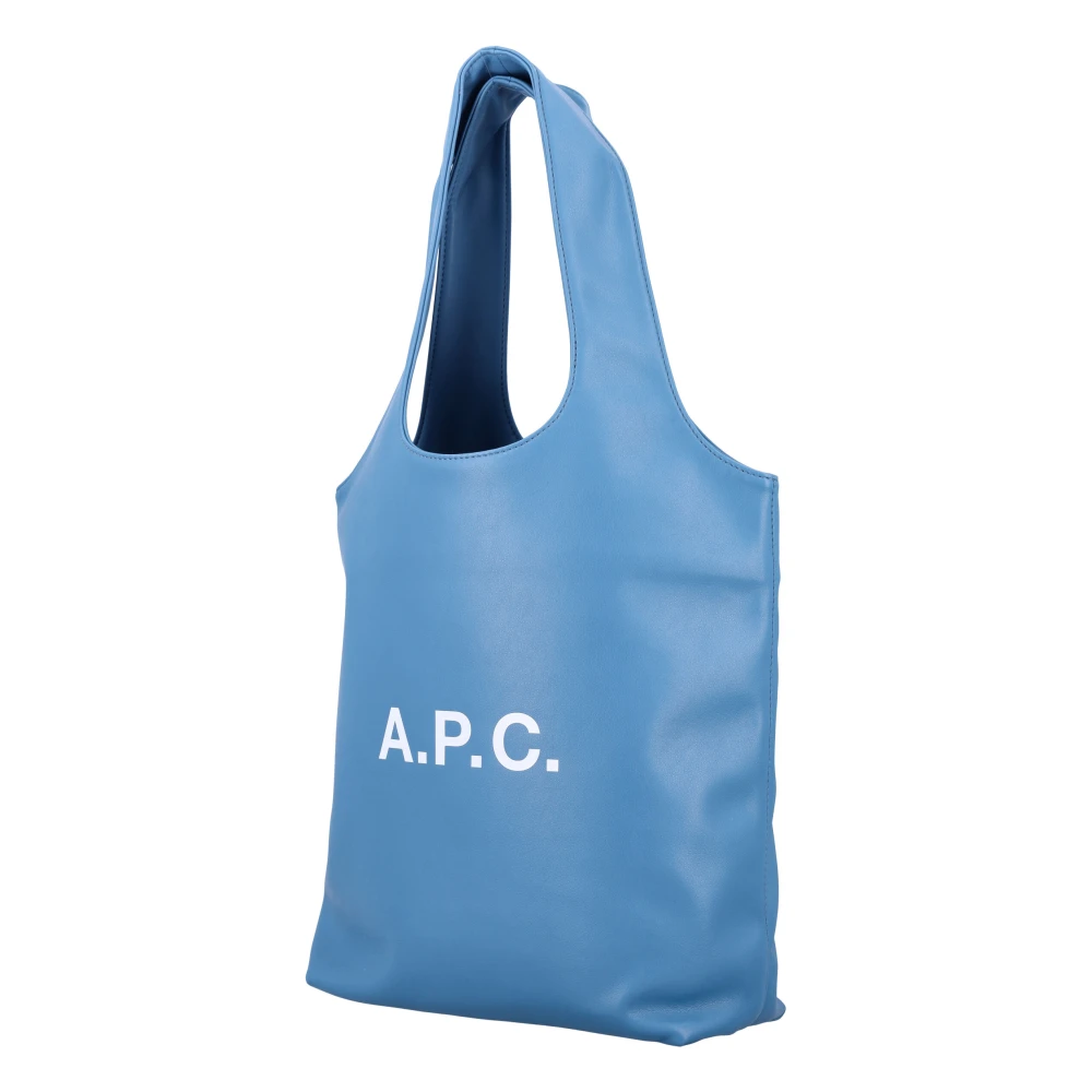 A.p.c. Blauwe Handtas Ninon Small Tote Bag Blue Unisex
