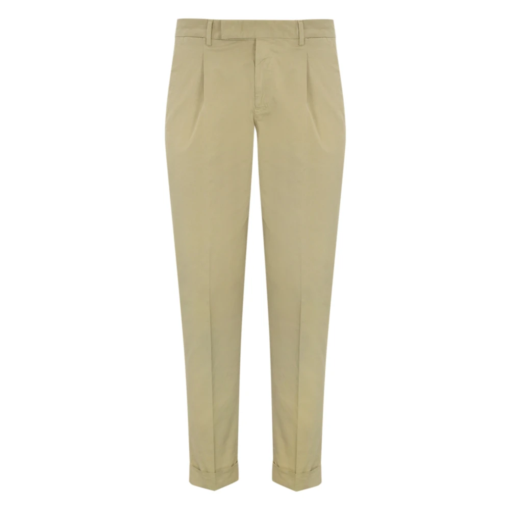 PT Torino Slim Katoenen Gabardine Broek Beige Heren