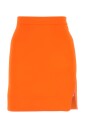 orange-polyester-mini-skirt