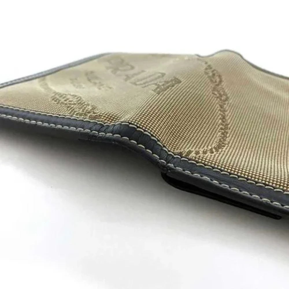 Prada Vintage Pre-owned Leather wallets Beige Dames