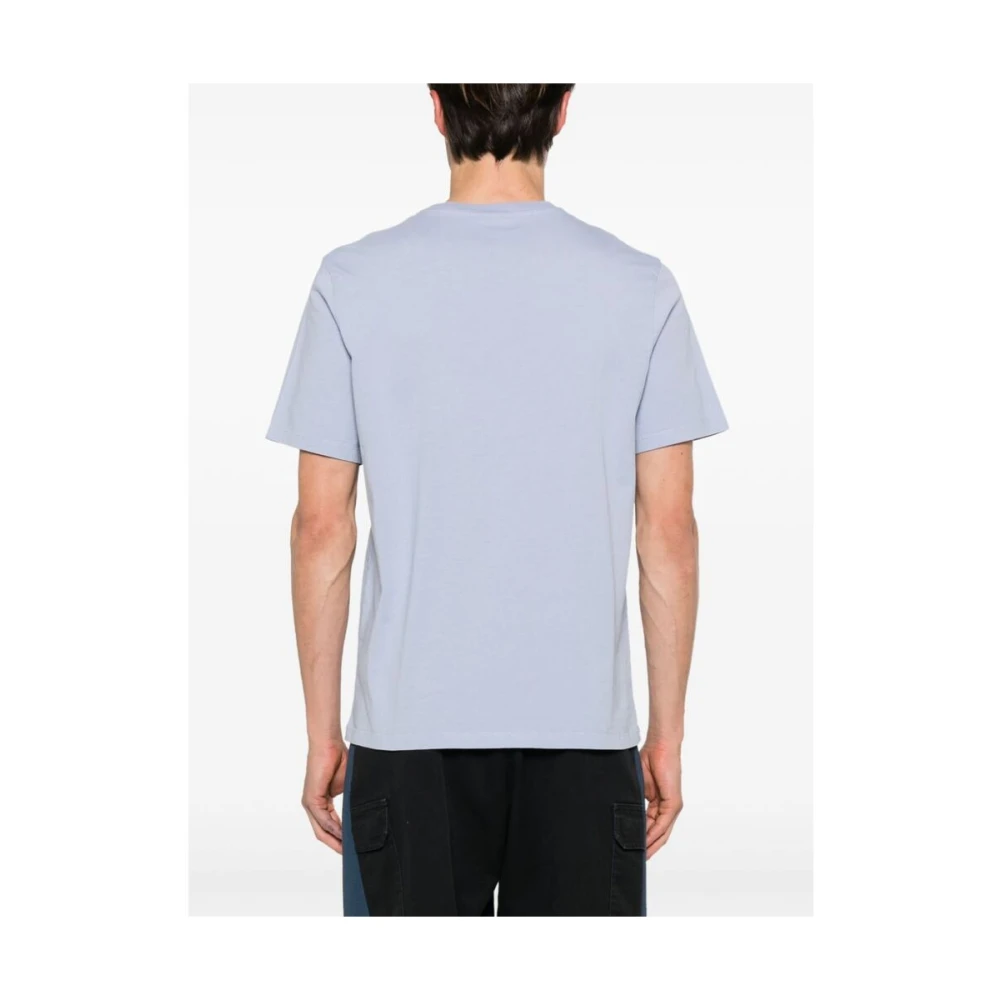 Maison Kitsuné Chillax Fox Geborduurd T-shirt Blue Heren