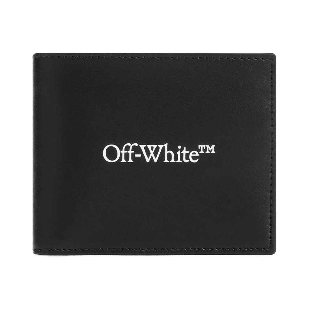 Off White Bookish Bi-fold Leren Portemonnee Zwart Black Heren