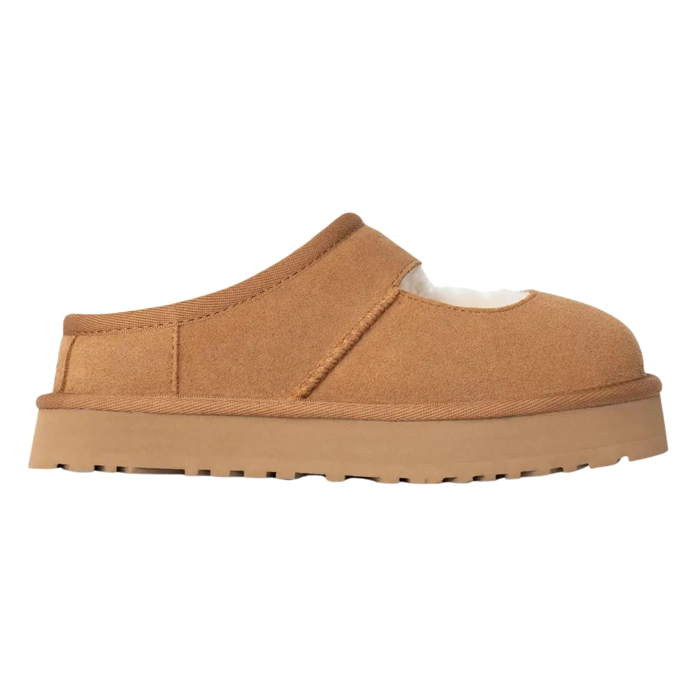 Ugg Brown Mary Jane Slippers For Girls - Female - Kids Indoor Shoes - 35 Eu - Kids