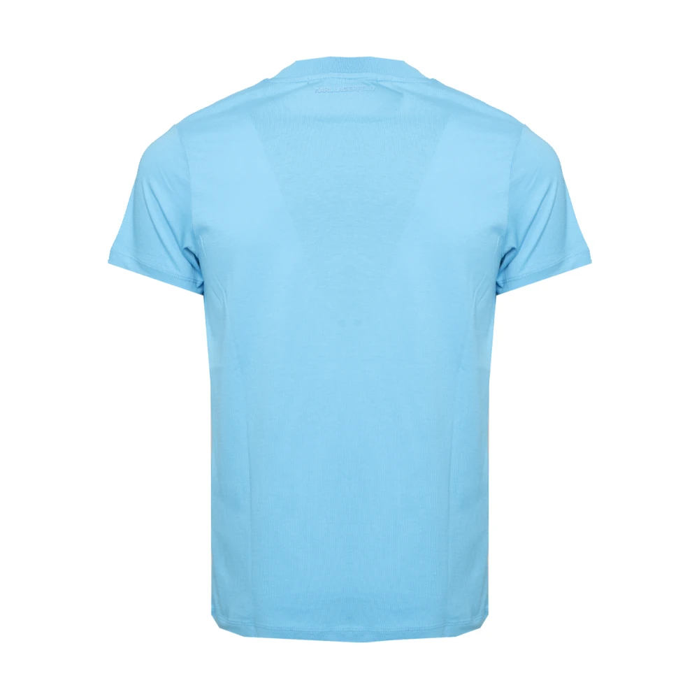 Karl Lagerfeld Blauwe 3D Address T-shirt Blue Heren