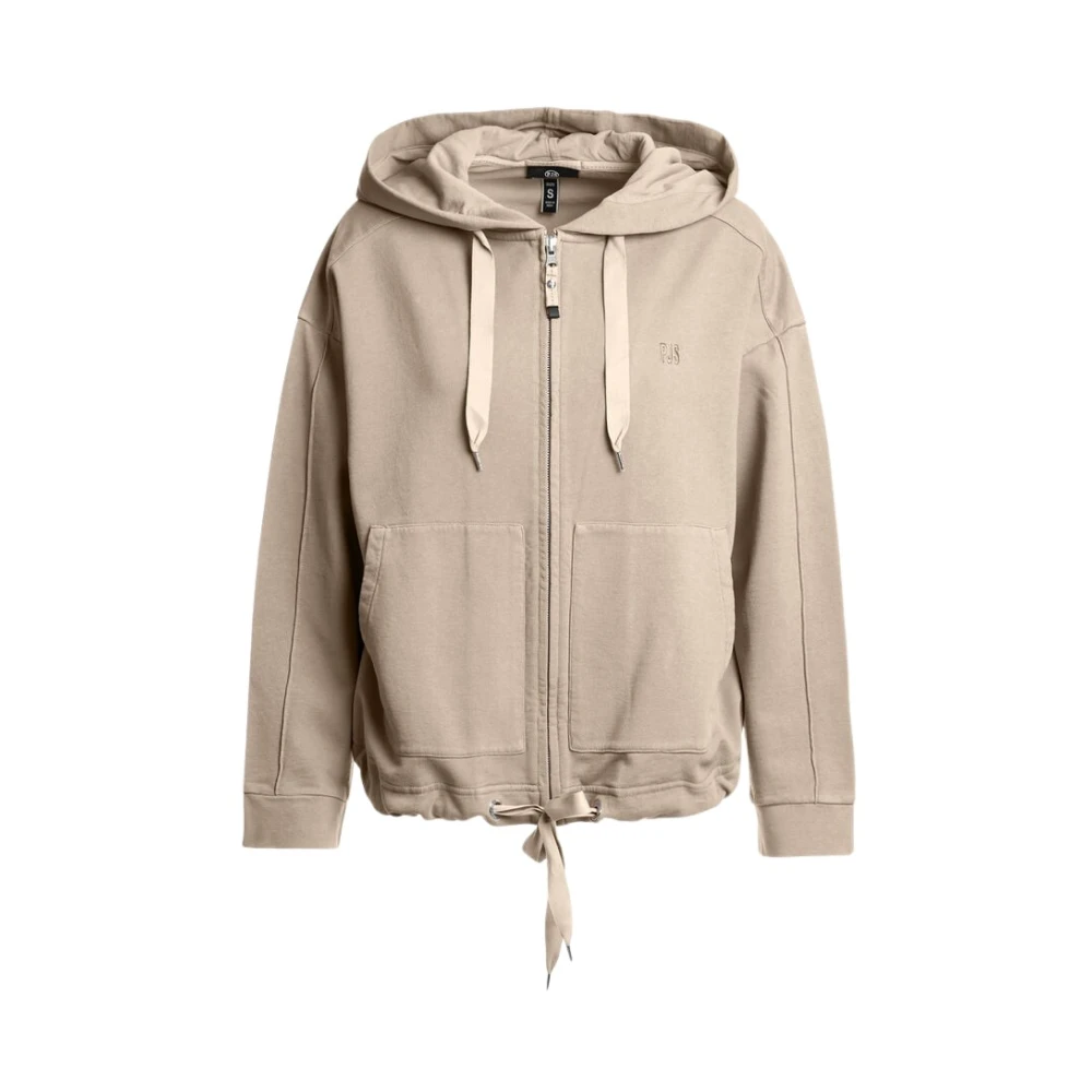 Parajumpers Women's Beige Zip-Throughs, M, May Hooded Sweat