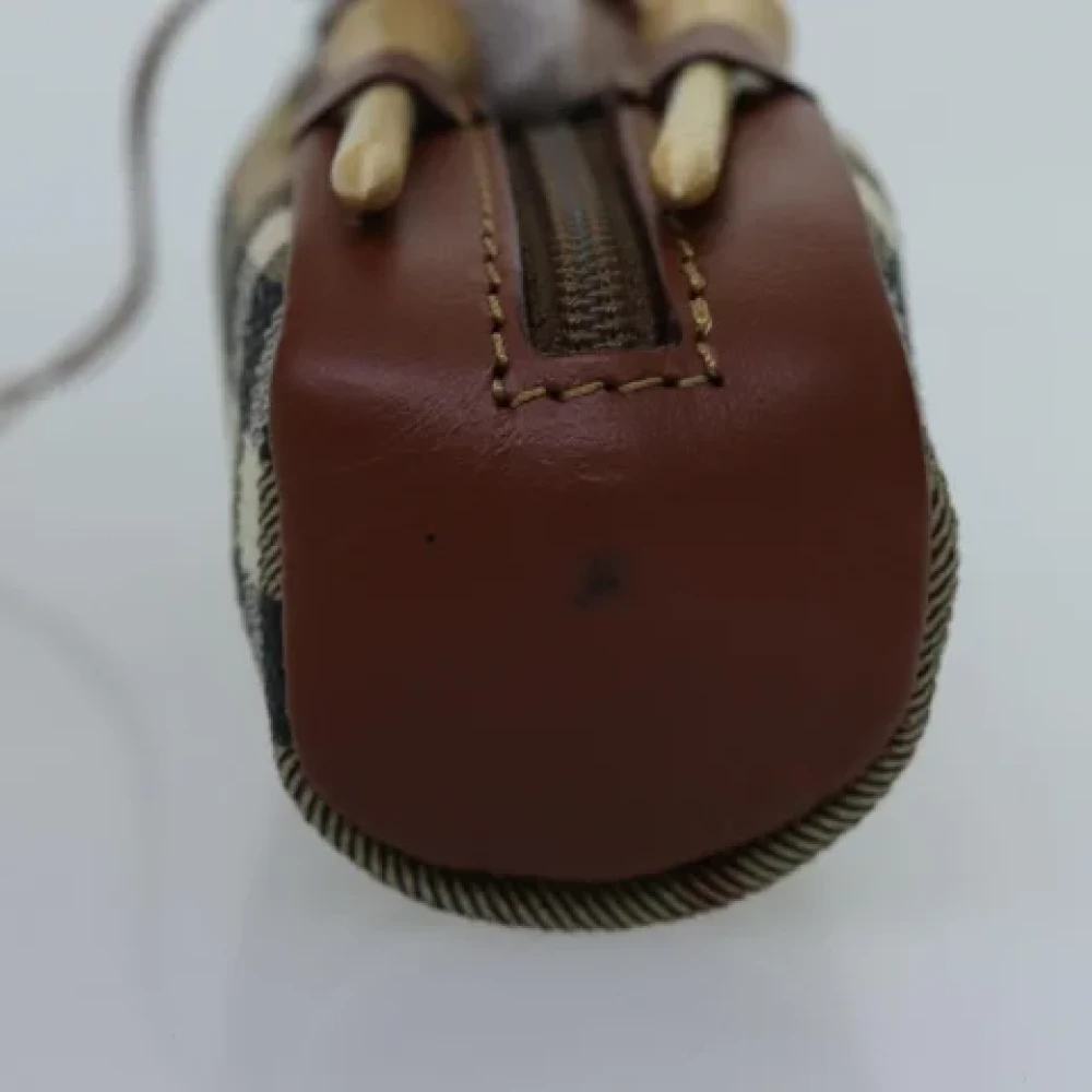 Burberry Vintage Pre-owned Leather pouches Beige Dames
