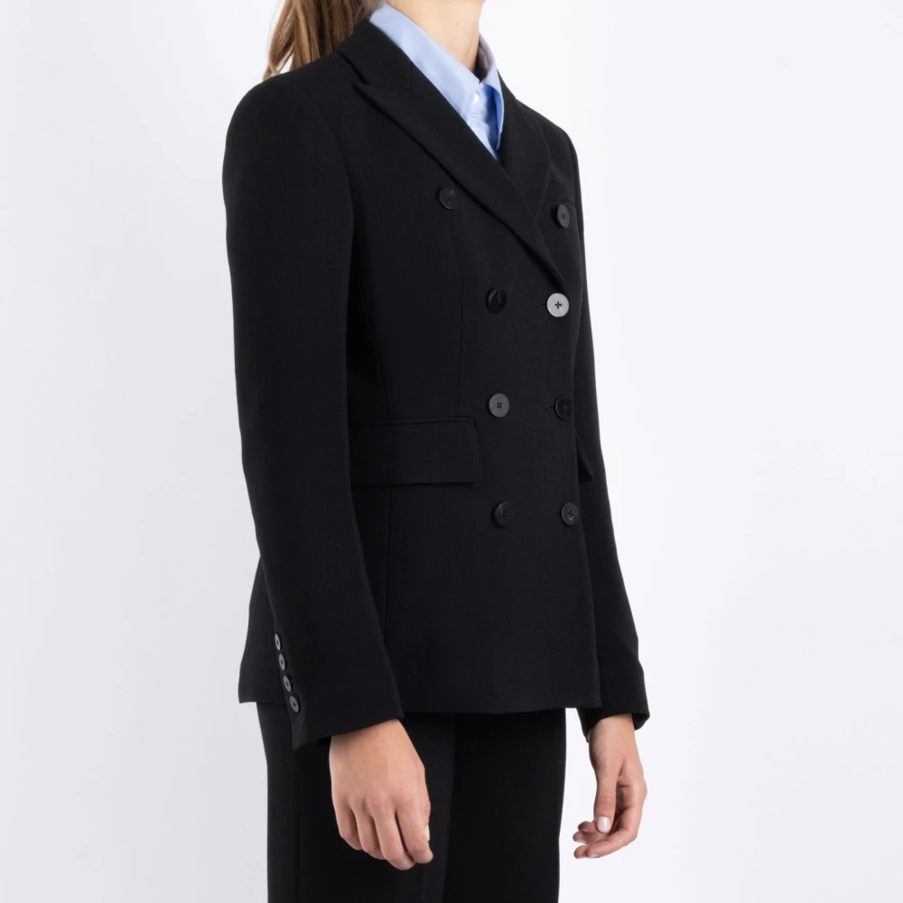 Seafarer Zwarte Wollen Kasjmier Jas Black Dames