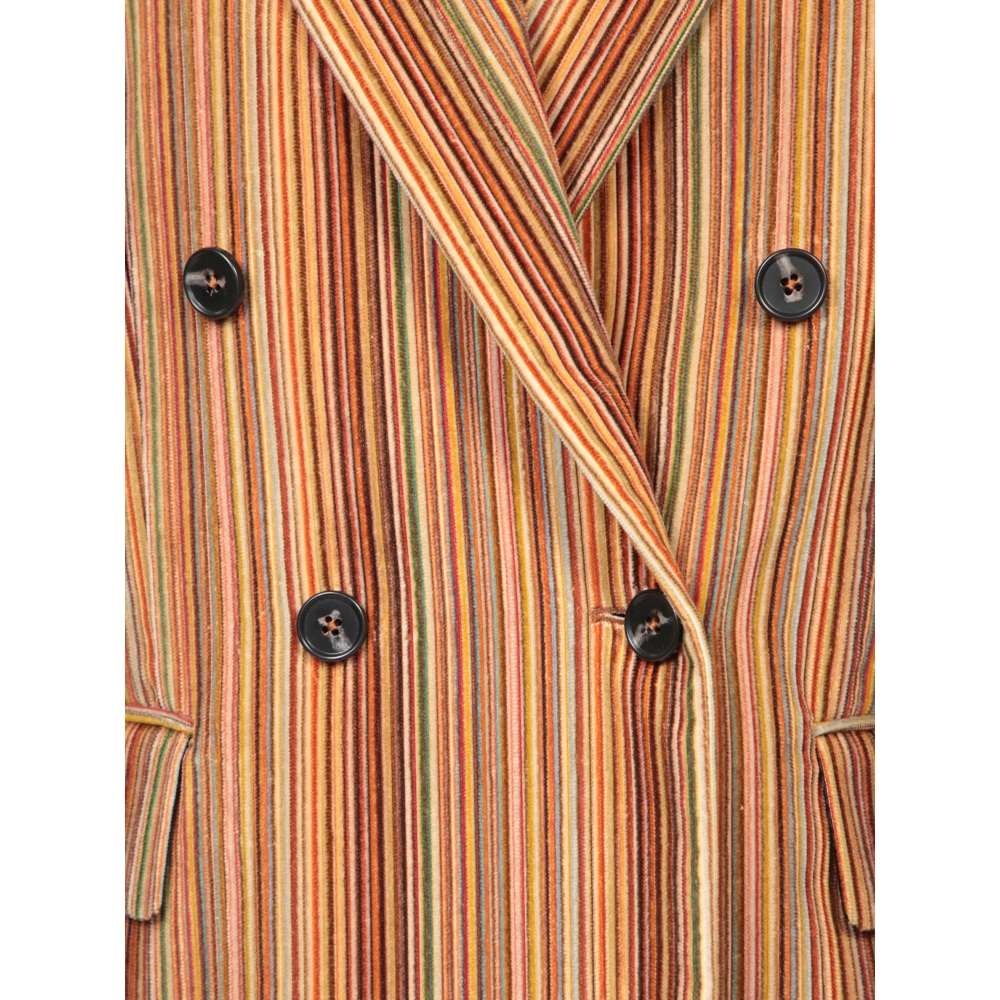 PS By Paul Smith Gestreepte double-breasted jas Multicolor Dames