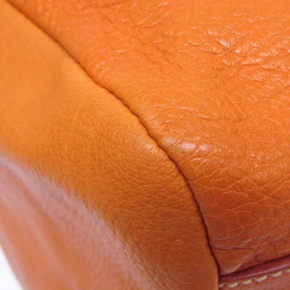 Prada Vintage Pre-owned Leather prada-bags Orange Dames