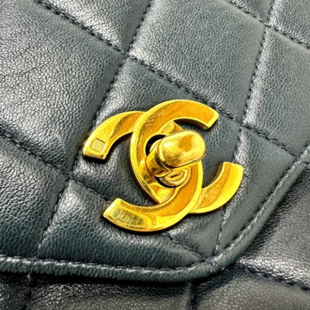 Chanel Vintage Pre-owned Leather chanel-bags Blue Dames