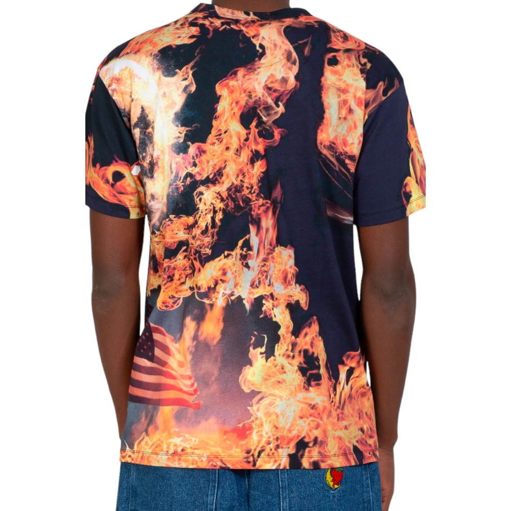 SKY High Farm Brandende Wereld Tee Print Multicolor Heren