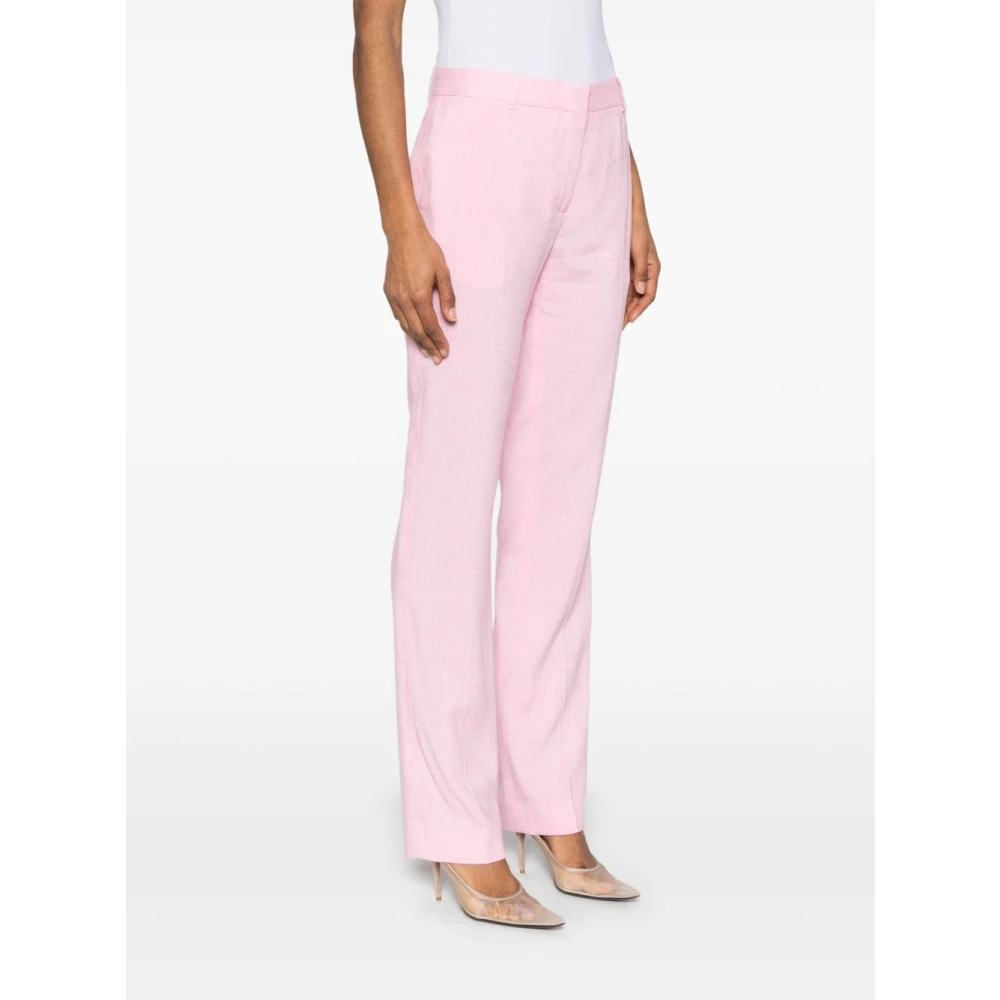 Versace Roze broek met verborgen sluiting Pink Dames