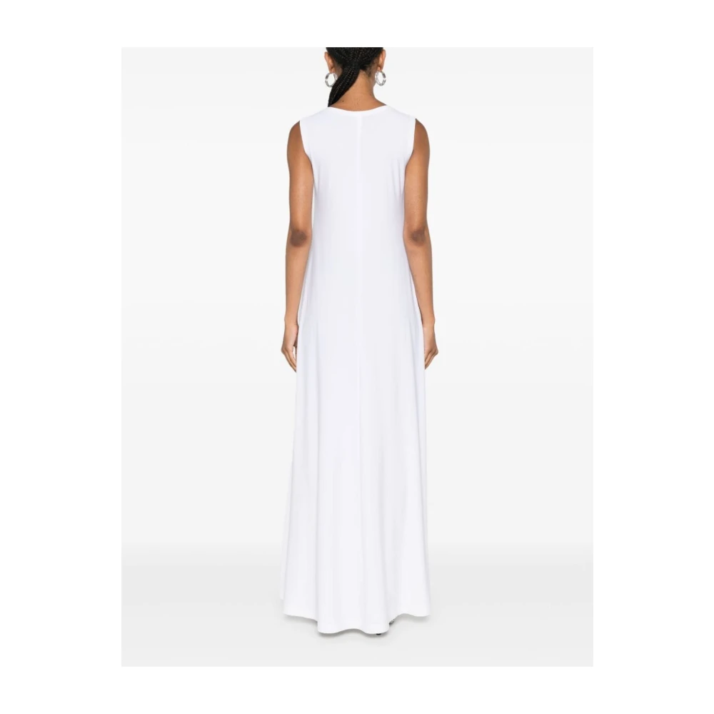 Norma Kamali Witte Maxi Jurk met Zijzakken White Dames