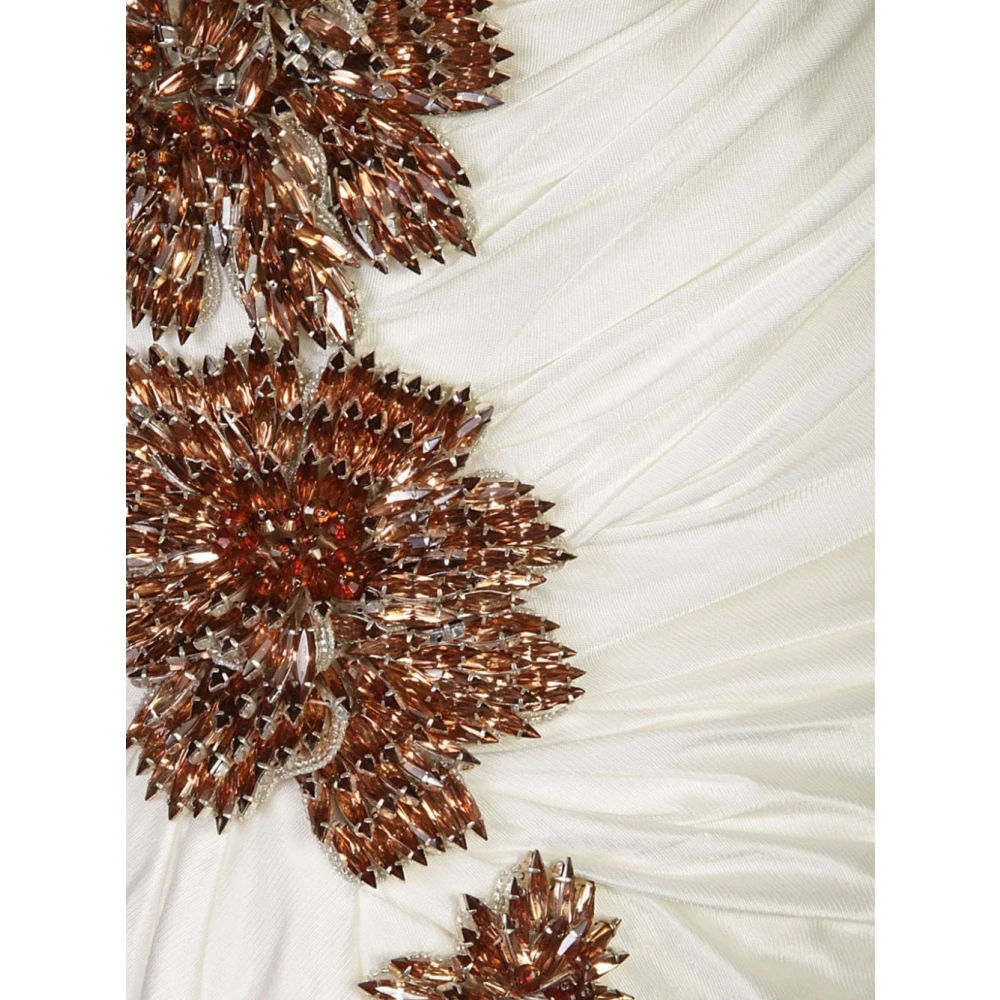 Costarellos Beige Elegante Jurk voor Vrouwen White Dames