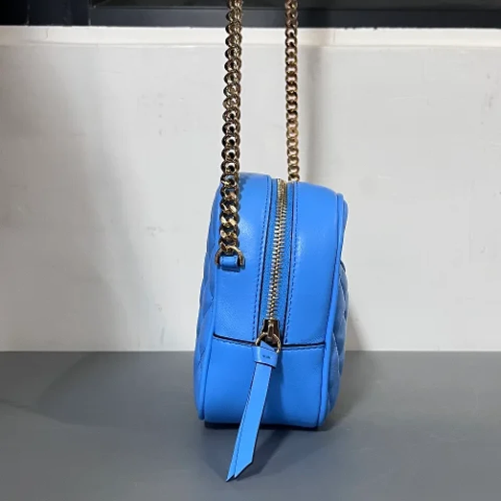 Versace Pre-owned Leather handbags Blue Unisex