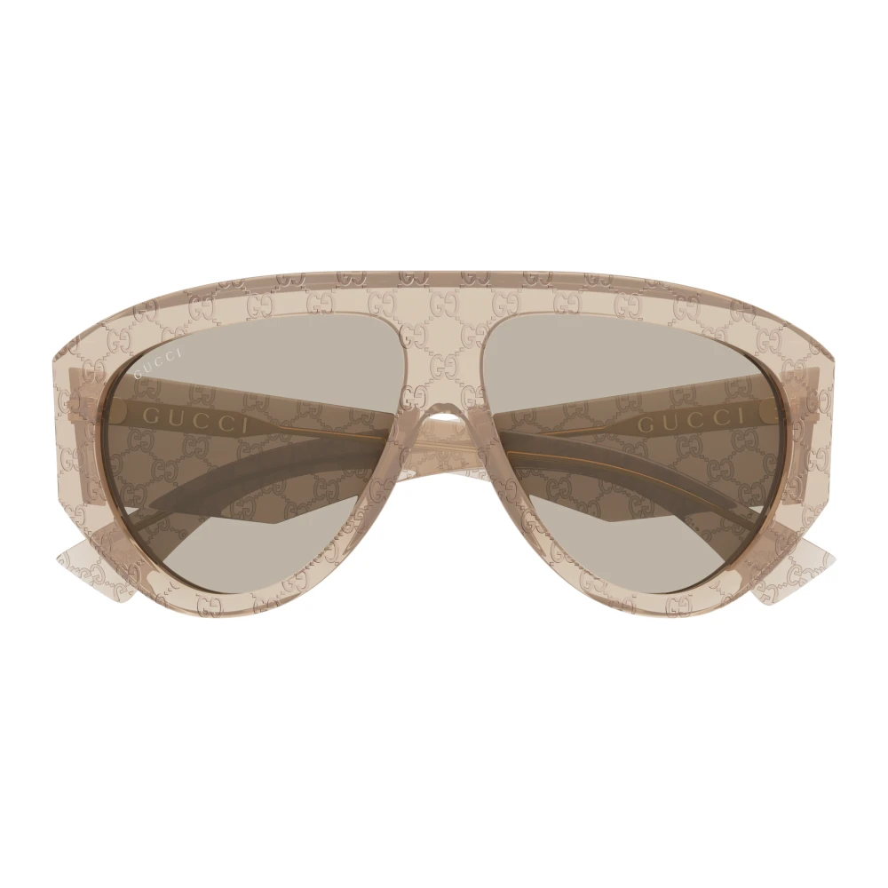 Gucci Men's Beige Sunglasses, 58 Mm, Sunglasses