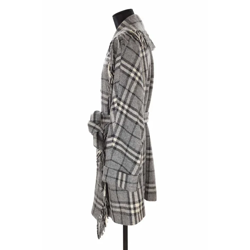 Burberry Vintage Pre-owned Wool outerwear Gray Dames