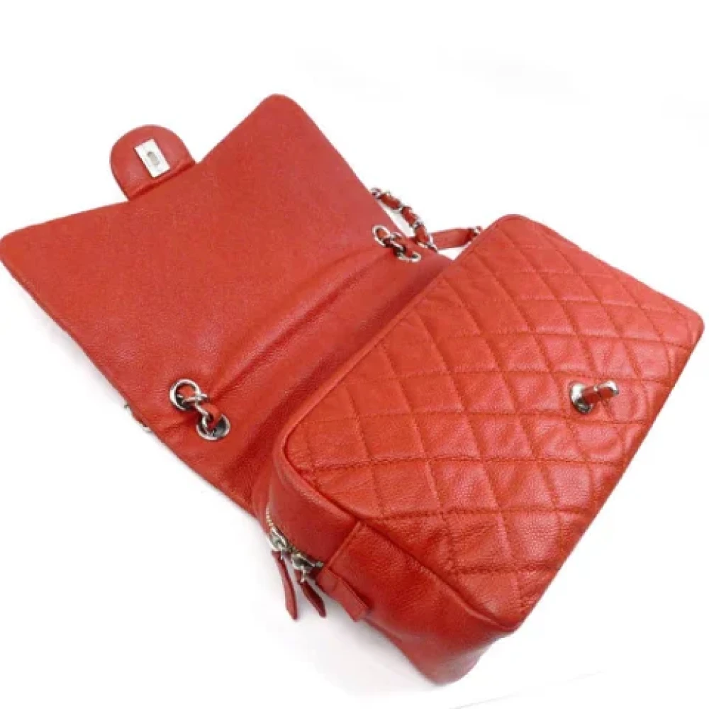 Chanel Vintage Pre-owned Leather chanel-bags Orange Dames