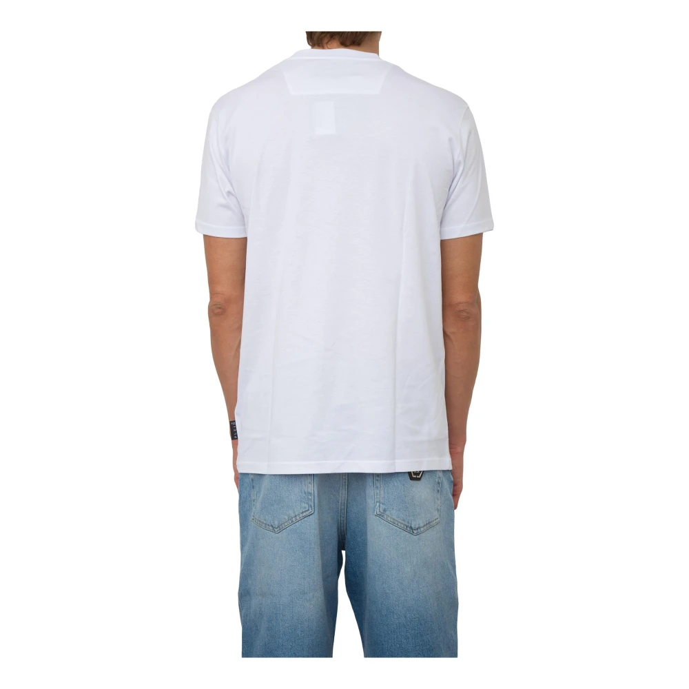 Philipp Plein Regenboog Strepen Ronde Hals T-shirt White Heren