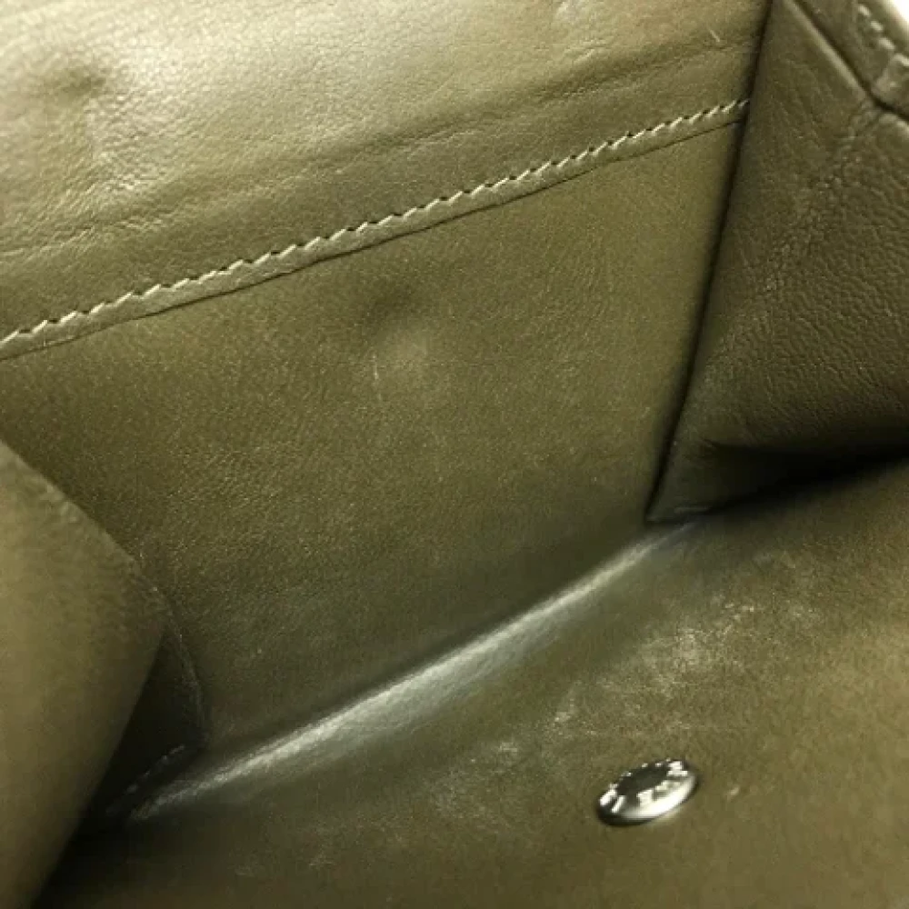 Loewe Pre-owned Leather wallets Green Dames