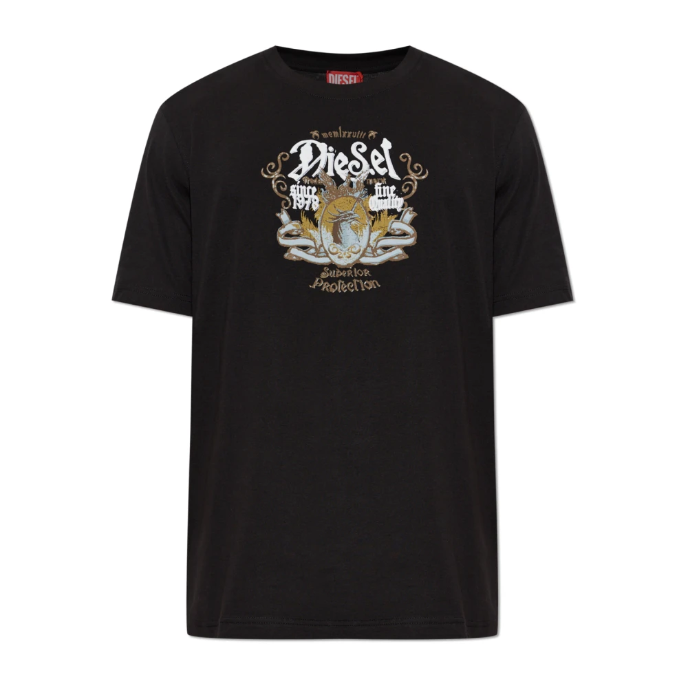 Diesel Camiseta T-Adjust-Aa 10 Tops Hombre Negro 3XL