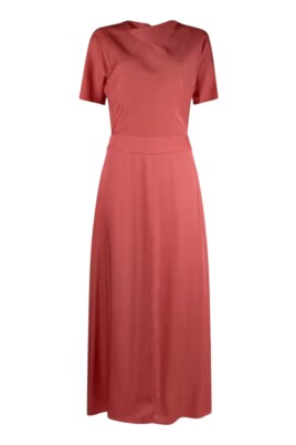 pink-silk-dress-waterfall-neckline