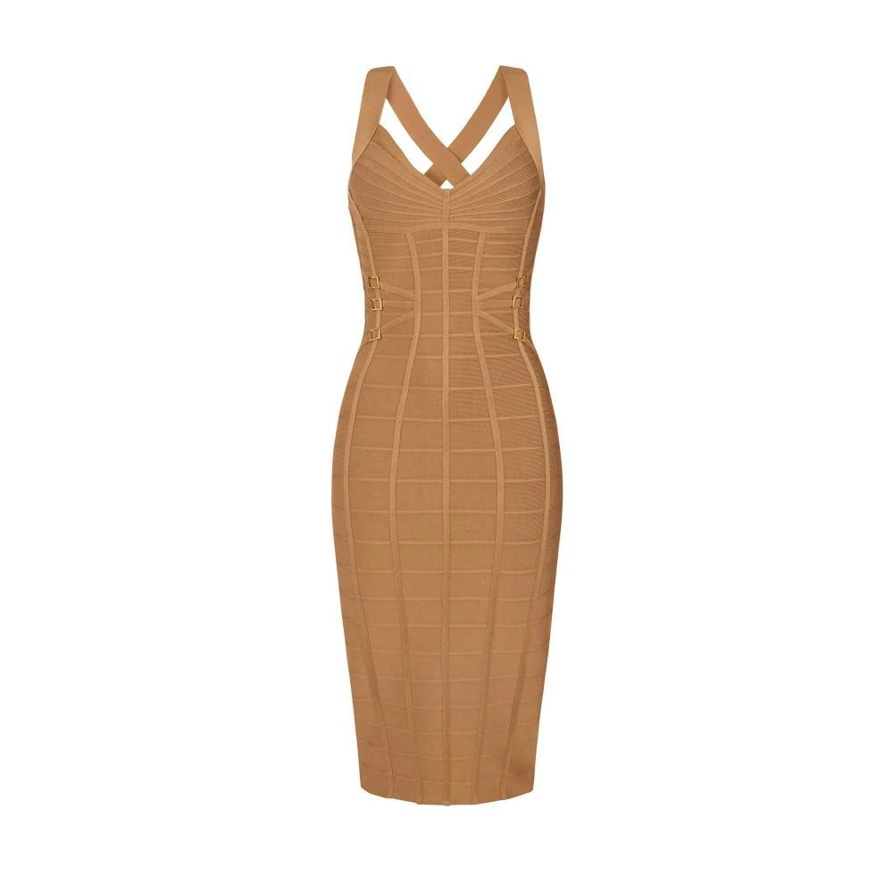 Elisabetta Franchi Brown Midi Dresses, Female, Xs, Knit 3D Pencil Dress