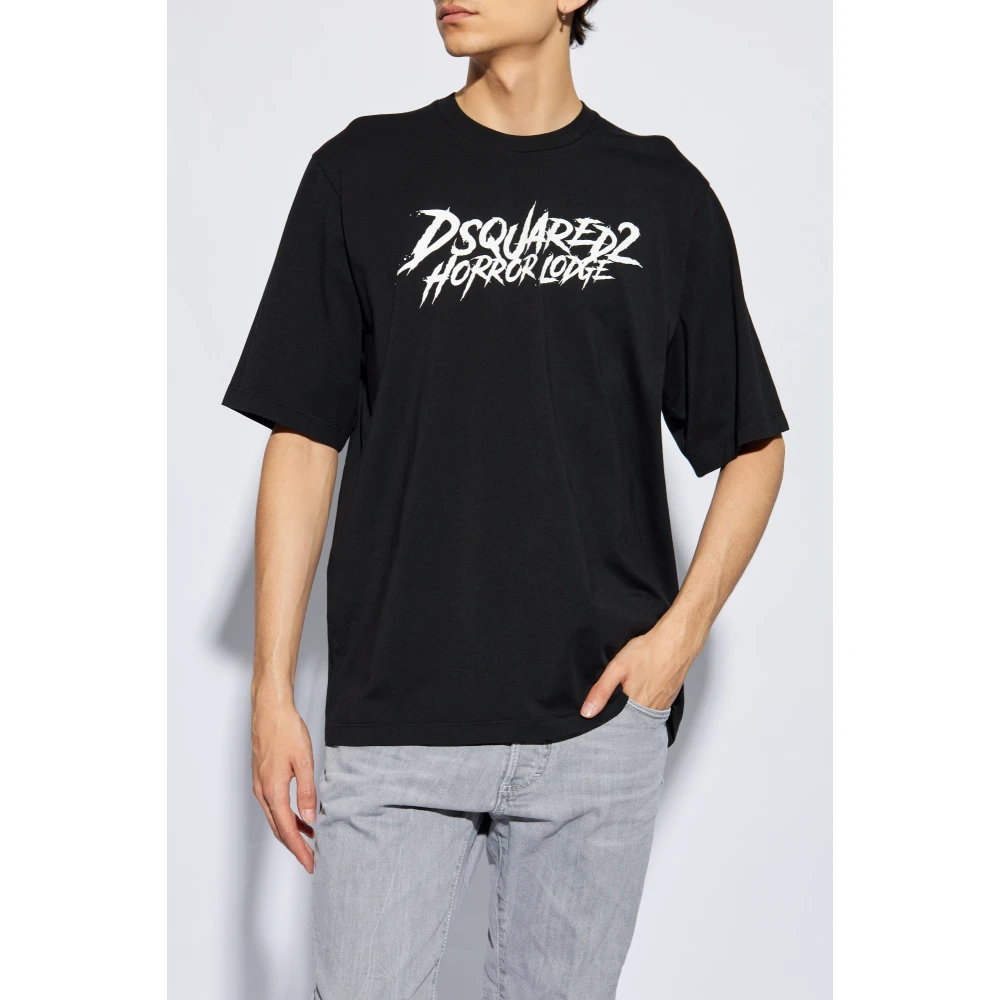 Dsquared2 T-shirt met logo Black Heren