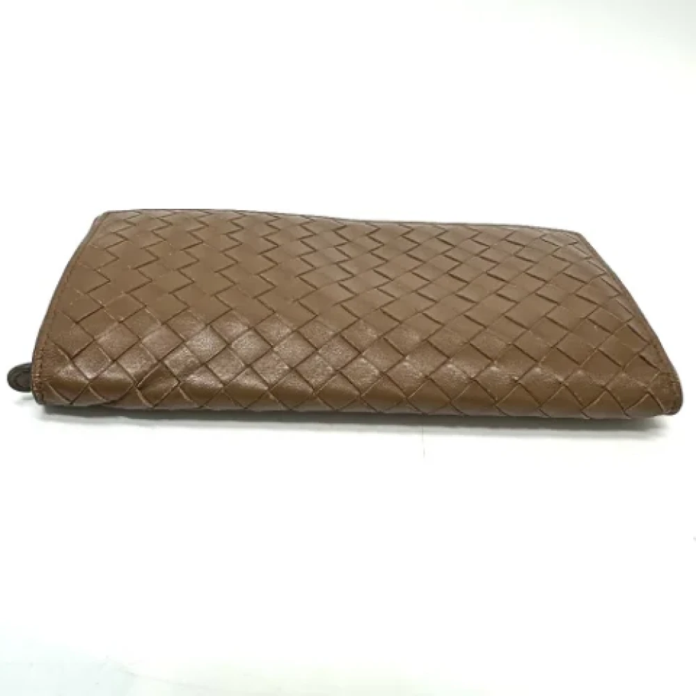 Bottega Veneta Vintage Pre-owned Leather wallets Brown Dames