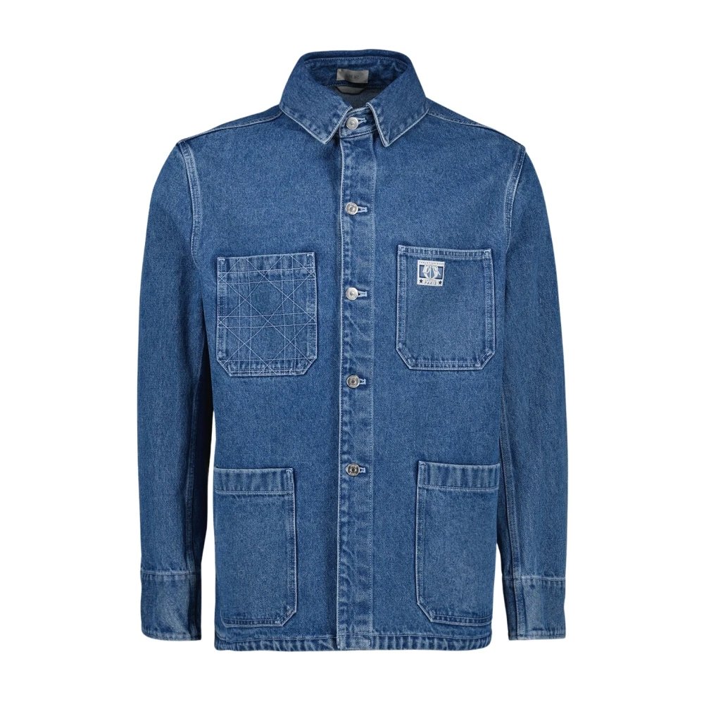 Dior Denim Charm Shirt Herfst-Winter 2024 Mannen Blue Heren