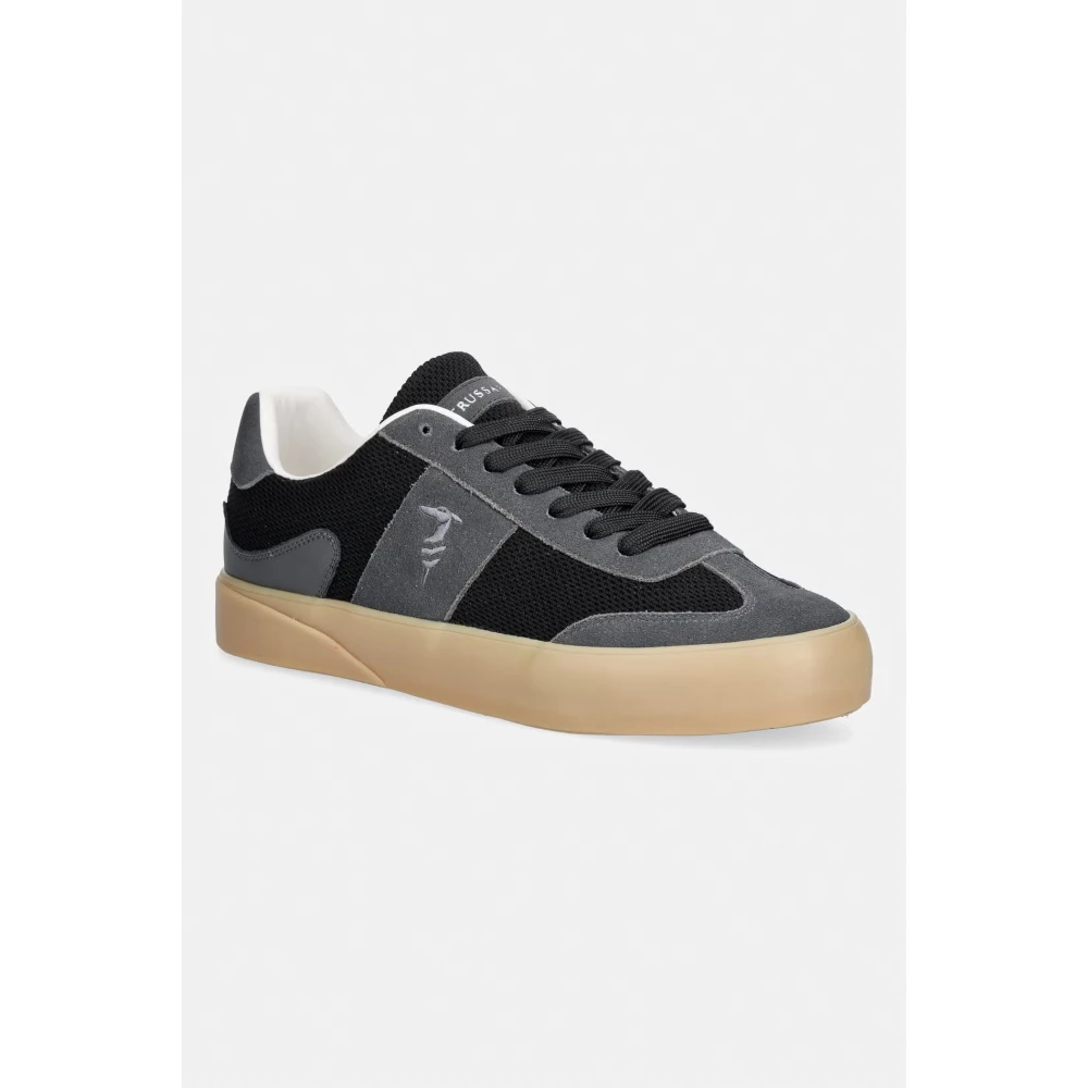 Trussardi Gevulkaniseerde Mesh en Lederen Trainer