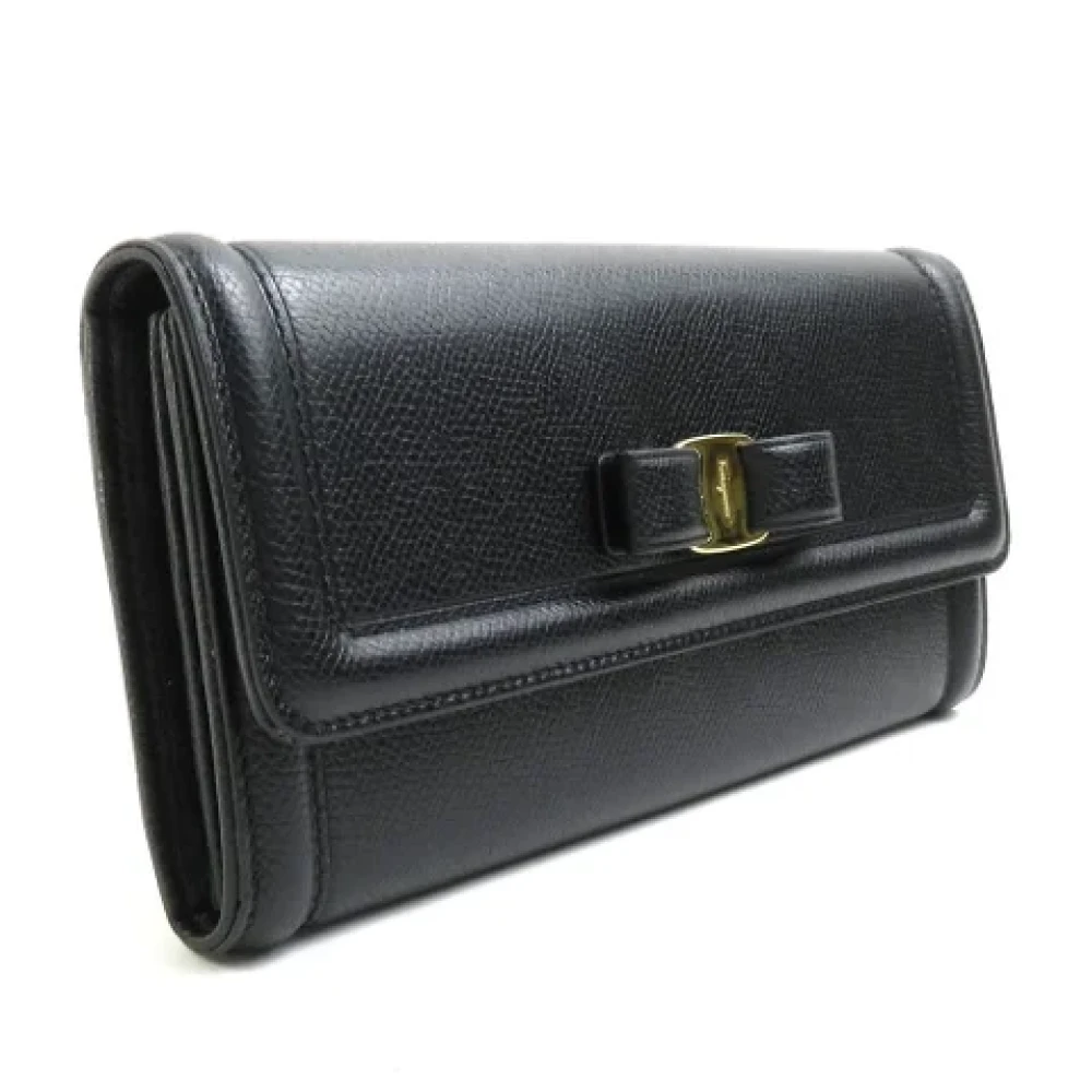 Salvatore Ferragamo Pre-owned Leather wallets Black Dames