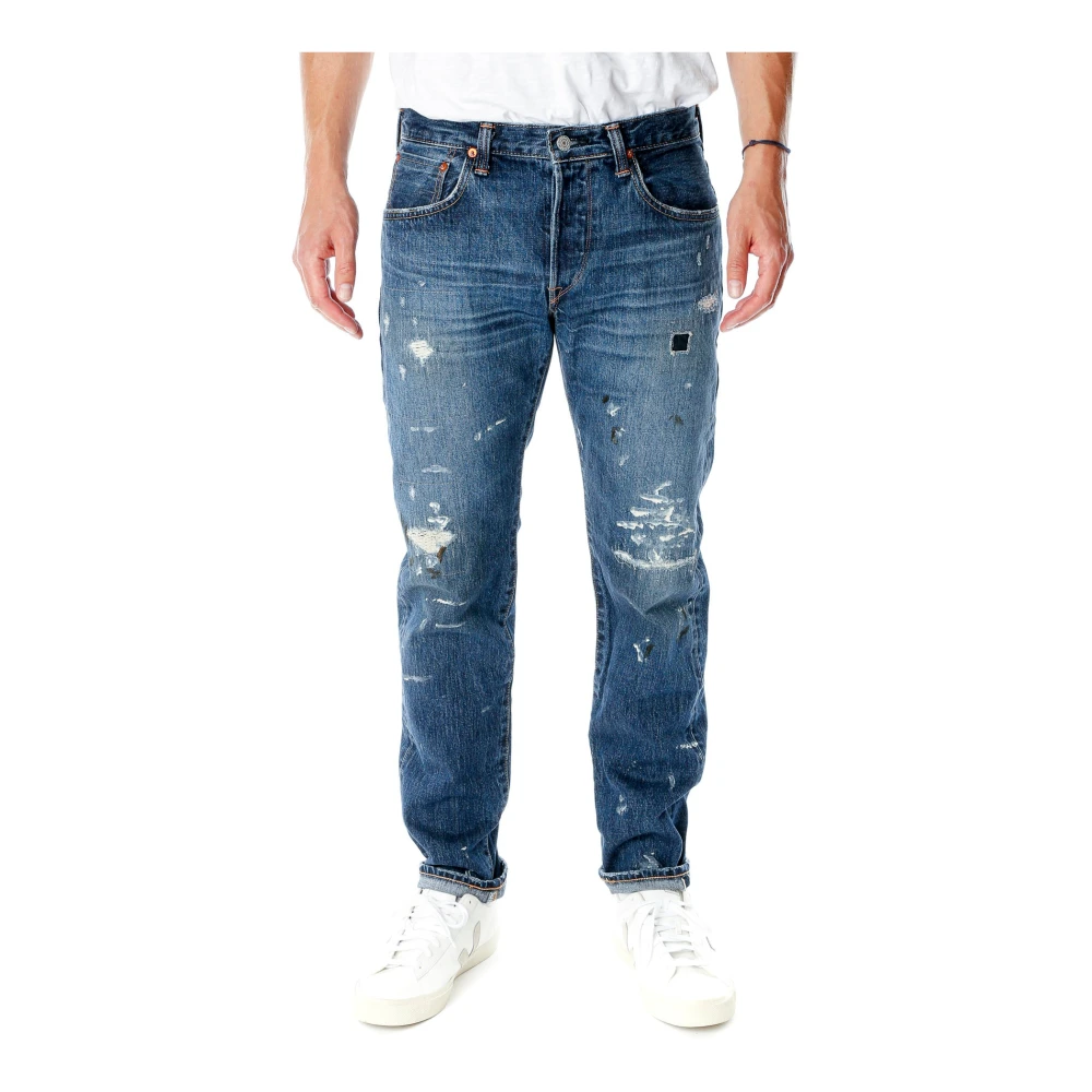 Mørkeblå Tapered Fit Jeans