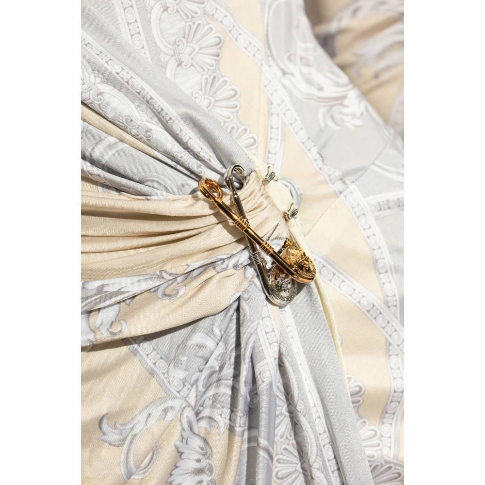 Versace Jurk met La Coupe des Dieux-print Multicolor Dames