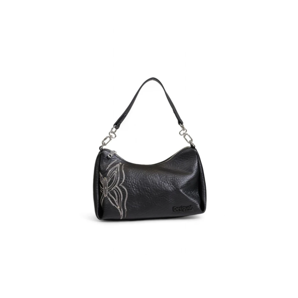 Desigual Zwarte Polyethyleen Handtas Herfst Winter Collectie Black Dames