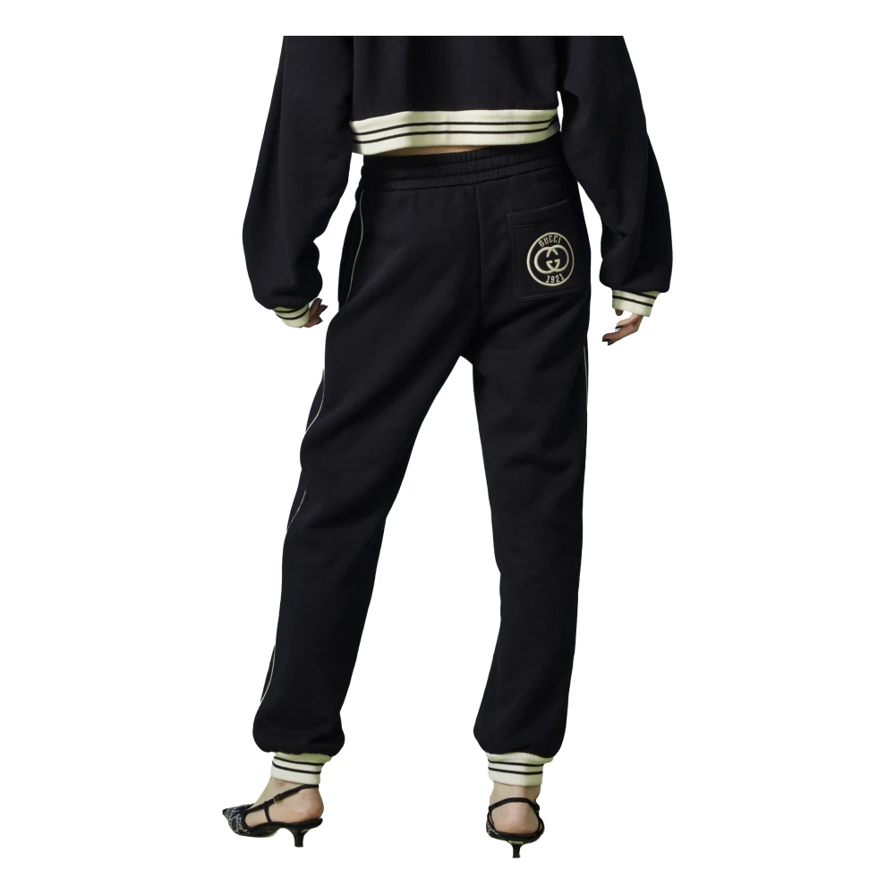Gucci Logo GG Sweatpants Black Dames