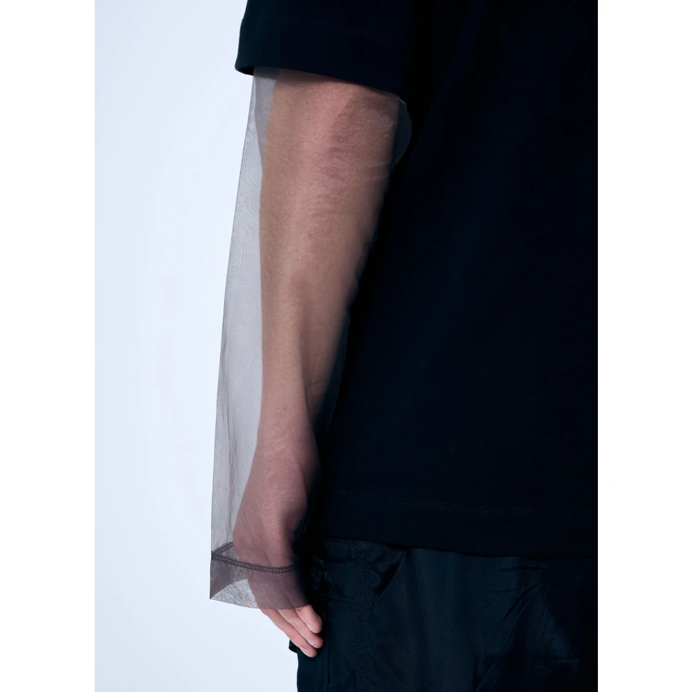 Dries Van Noten Katoenen Crewneck Top met Lange Mouwen Black Heren