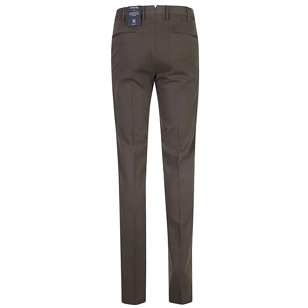 Incotex Duifgrijze Katoenen Broek Regular Fit Gray Heren