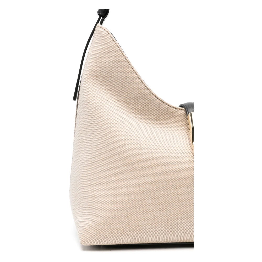 Furla Zwarte Natuurlijke Hobo Tas Beige Dames