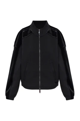 Sweatshirt med sammetsdetaljer längs sidorna