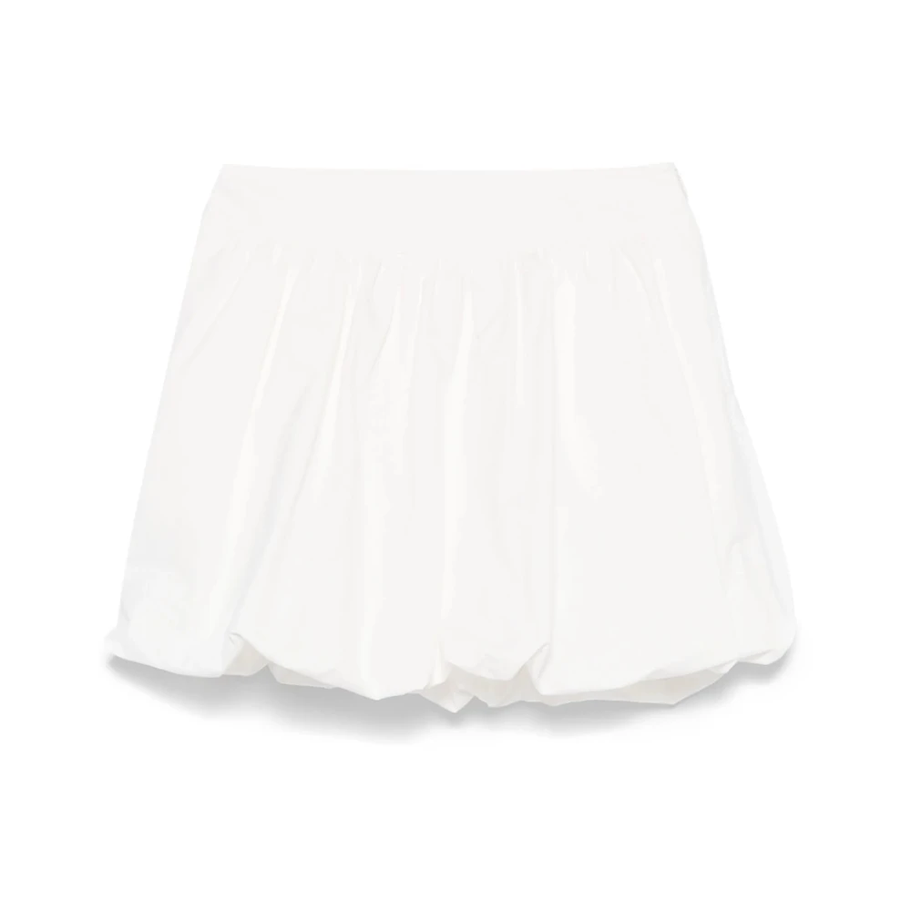 Dunst Witte Flared Rok met Elastische Tailleband White Dames