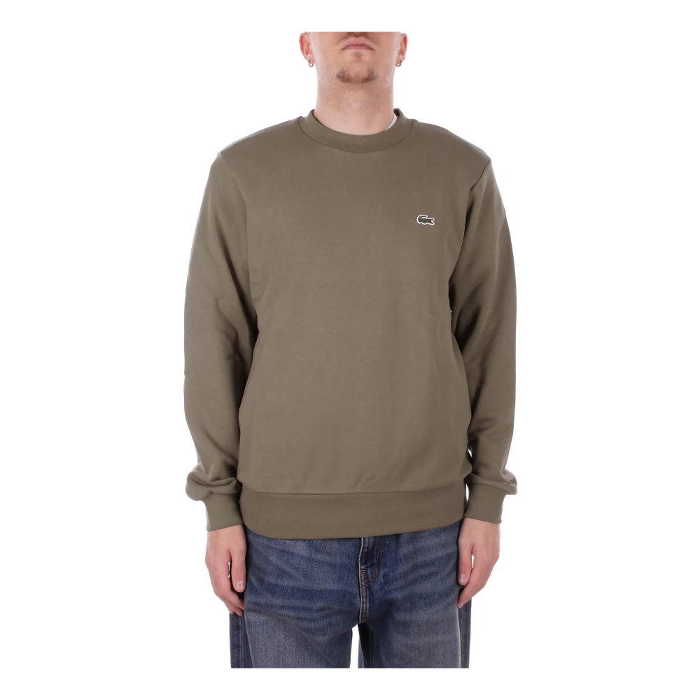 Lacoste Militaire Logo Front Sweaters Green Heren
