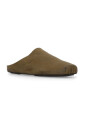 chaussures-plates-en-cuir-vert-a-bout-carre