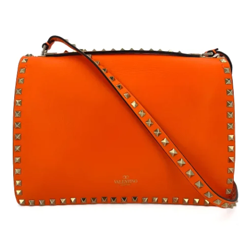 Valentino Vintage Pre-owned Leather handbags Orange Dames