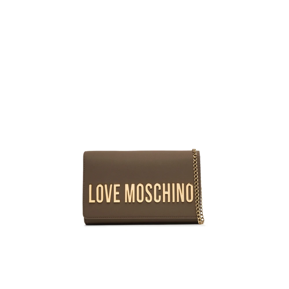 Love Moschino Women's Brown Cross Body Bags, One Size, Chain-Strap Crossbody Bag